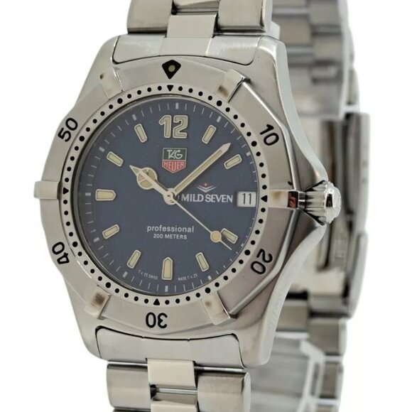Tag Heuer 38mm Men's 2000 Series Blue "Mild Seven" Dial Watch B+P! Ref: WK1113! - Picture 2 of 11